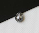 Conflict Free 6.5x4.6mm Salt And Pepper Pear Cut Diamond, 0.5 Cts Pear Shape