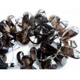 7x15-11x20 mm Smoky Quartz Faceted Pear Briolette, Smoky Quartz Faceted Fancy