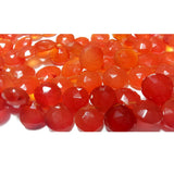 9-10 mm Carnelian Faceted Hearts For Jewelry, Carnelian Heart Briolettes, Juicy