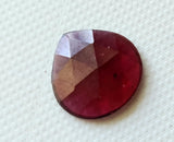 Natural Garnet Faceted Rose Cut Slice Heart Shape Flat Back Cabochon