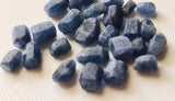 Natural Blue Sapphire Rough, Un Drilled Raw Sapphire for Jewelry, 5.5-8mm, 5 Pcs
