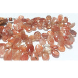 13x10 mm Sunstone Faceted Pear Shaped Briolettes, Sunstone Pear Beads, Sunstone