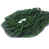 4mm-6mm Chrome Diopside Beads, Green Tourmaline, Green Diopside Faceted Rondelle