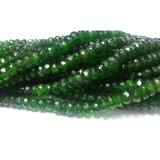 4mm-6mm Chrome Diopside Beads, Green Tourmaline, Green Diopside Faceted Rondelle