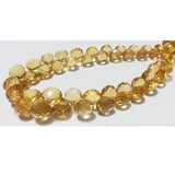 7-9 mm Citrine Faceted Onion Briolettes, Citrine Onion Beads, Natural Citrine