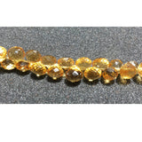 7-9 mm Citrine Faceted Onion Briolettes, Citrine Onion Beads, Natural Citrine