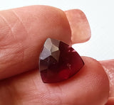 Natural Garnet Faceted Rose Cut Slice Trillion Shape Flat Back Cabochon