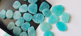 Natural Amazonite Cabochons, Smooth Plain Amazonite Free Form Shape Flat Back