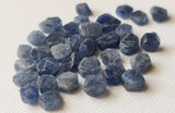 Natural Blue Sapphire Rough, Un Drilled Raw Sapphire for Jewelry, Loose Sapphire Gemstone 5 to 6mm, 5 Pcs