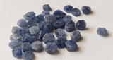 Natural Blue Sapphire Rough, Un Drilled Raw Sapphire for Jewelry, Loose Sapphire Gemstone 5 to 6mm, 5 Pcs