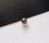 Rare Gray Diamond Ball Plain, Natural Gray Smooth Polished Round Diamond Ball