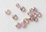 Pink Rose Cut Diamond, Rare Natural Pink Rose Cut Diamond Cabochon, 1.8-2.5mm