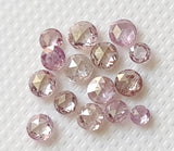 Pink Rose Cut Diamond, Rare Natural Pink Rose Cut Diamond Cabochon, 1.8-2.5mm