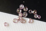 Pink Rose Cut Diamond, Rare Natural Pink Rose Cut Diamond Cabochon, 1.8-2.5mm