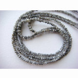 1mm to 2mm Natural Round Grey Raw Diamond  For Jewelry (4IN To 16IN)