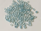 Natural Loose Aquamarine Smooth Square Flat Back Cabochons 3.5-8mm For Jewelry