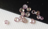 Pink Rose Cut Diamond, Rare Natural Pink Rose Cut Diamond Cabochon, 1.8-2.5mm