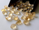 Citrine Rough, Raw Natural Citrine, Loose Citrine Gems Undrilled 10-12mm