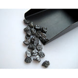 5mm Black Diamond, Flat Black Rough Diamond For Jewelry (2Pc To 50Pc Options)