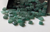 Emerald Cabochons, Natural Loose Emerald Plain Smooth Square Flat Back Cabochons