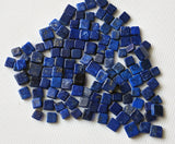 Lapis Lazuli Cabochons, Loose Lapis Lazuli Plain Smooth Square Flat Back 4-5 mm