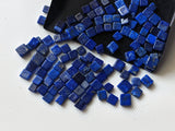 Lapis Lazuli Cabochons, Loose Lapis Lazuli Plain Smooth Square Flat Back 4-5 mm