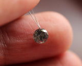 Salt And Pepper Diamond, 0.42 Cts Drilled Diamond Soliatire Diamond/Brilliant