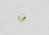 Rose Cut Diamond, Natural Light Yellow Round Rose Cut Diamond For Ring, Single
