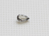 Salt And Pepper Pear Diamond, Pear Shaped Faceted Clear Black Diamond For Ring