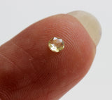 Rose Cut Diamond, Natural Light Yellow Round Rose Cut Diamond For Ring, Single