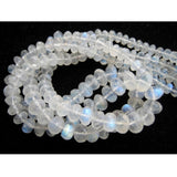 6-9mm White Rainbow Moonstone Faceted Rondelle, White Rainbow Faceted Rondelles