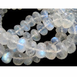 6-9mm White Rainbow Moonstone Faceted Rondelle, White Rainbow Faceted Rondelles