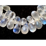 4x6 mm Rainbow Moonstone Faceted Tear Drop Beads For Jewelry, Rainbow Moonstone