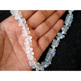 4x6 mm Rainbow Moonstone Faceted Tear Drop Beads For Jewelry, Rainbow Moonstone