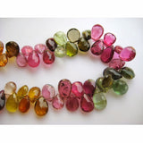 4x6mm Approx Multi Tourmaline Faceted Pear Beads, Multi Tourmaline Faceted Gems