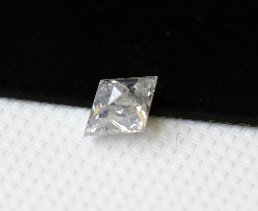 Clear Salt And Pepper Diamond Kite Cut 6.5x4.4 mm Kite Shape Diamond Cabochon
