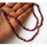 7-8mm Mozambique Garnet Faceted Oval Bead, Mozambique Garnet Oval Faceted Bead