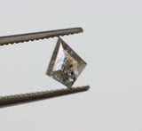 Salt And Pepper Diamond Kite Cut 6.2x4.9 mm Fancy Kite Shape Diamond Cabochon