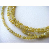 1.5mm To 2.5mm Yellow Rondelle Beads Yellow Raw Diamonds