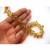 5x8 mm To 7x11 mm Beer Quartz Beads, Beer Quartz Faceted Pear Briolette Beads