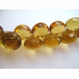 9 mm-10 mm Beer Quartz Faceted Onion Briolettes, Beer Quartz Briolette Beads