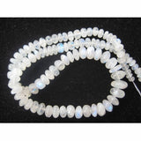 4mm-12mm Rainbow Moonstone Plain Rondelle, White Rainbow Rondelle Beads, Bead