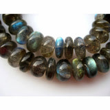 6-10mm Labradorite Gemstone Plain Rondelle Bead Blue Fire Gem Stone Labradorite