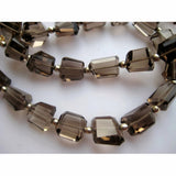 11 mm To 7 mm Smoky Quartz Step Cut Tumbles, AAA Gemstone, Smoky Quartz Beads