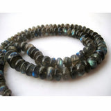 4.5mm To 6mm Labradorite Gemstone Plain Rondelle Beads, Blue Fire Gem Stone