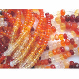 4-5mm Fire Opal Plain Rondelle Bead Mexican Fire Opal Smooth Rondelles Fire Opal