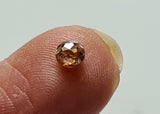 Brown Rose Cut Diamond, Rare Natural Brown Rose Cut Faceted Flat Back Diamond