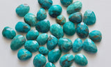 Arizona Turquoise Cabochons, Natural Faceted Free Form Shape Flat Back Cabochons