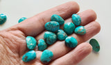 Arizona Turquoise Cabochons, Natural Faceted Free Form Shape Flat Back Cabochons