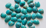 Arizona Turquoise Cabochons, Natural Faceted Free Form Shape Flat Back Cabochons